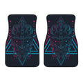 Geometric Japanese Demon Print Front Car Floor Mats
