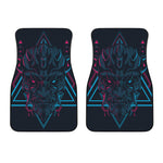 Geometric Japanese Demon Print Front Car Floor Mats