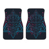 Geometric Japanese Demon Print Front Car Floor Mats