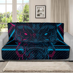 Geometric Japanese Demon Print Futon Protector