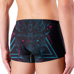 Geometric Japanese Demon Print Men's Boxer Briefs