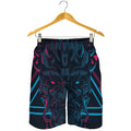 Geometric Japanese Demon Print Men's Shorts