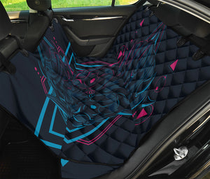 Geometric Japanese Demon Print Pet Car Back Seat Cover