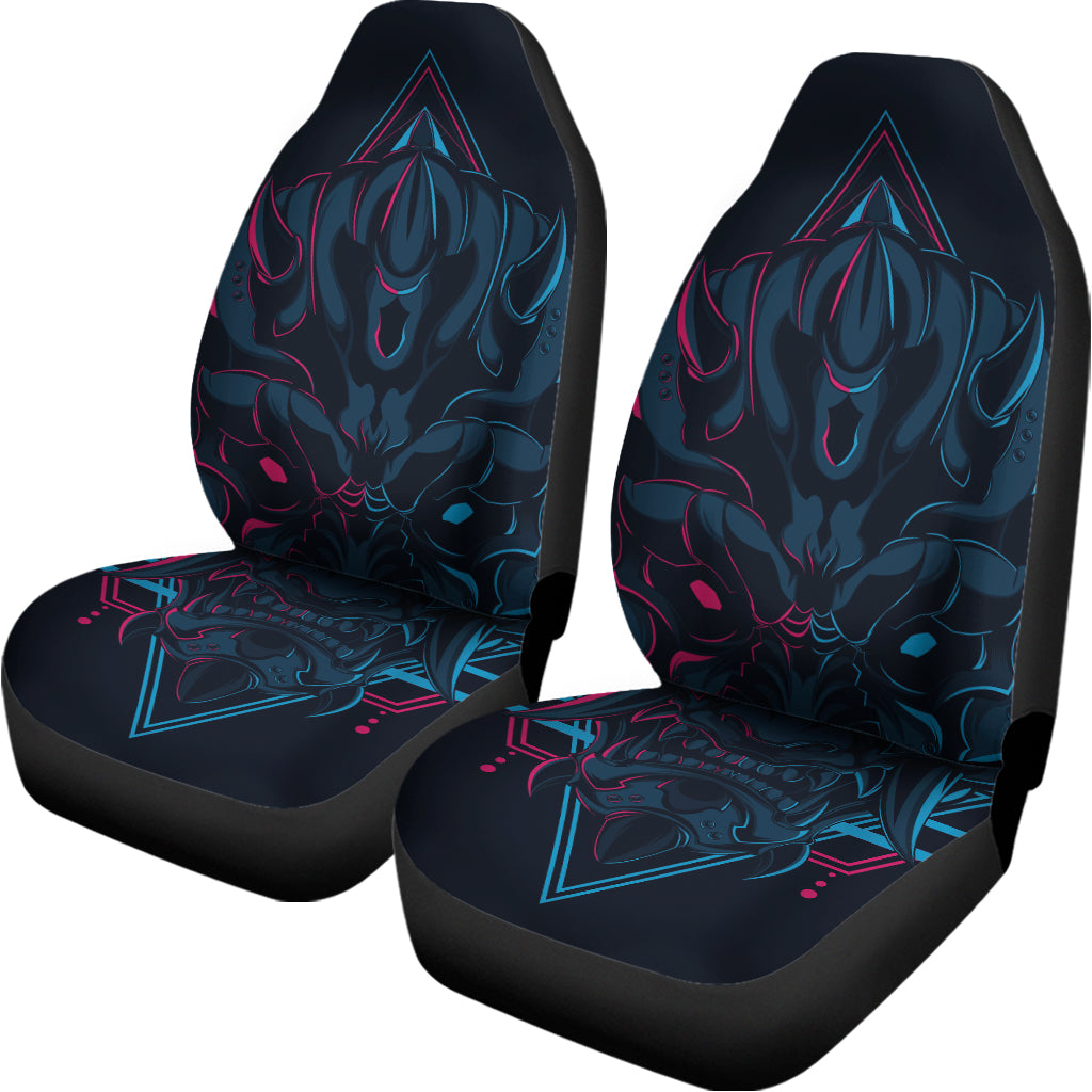 Geometric Japanese Demon Print Universal Fit Car Seat Covers