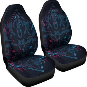 Geometric Japanese Demon Print Universal Fit Car Seat Covers