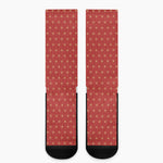 Geometric Japanese Floral Pattern Print Crew Socks