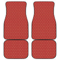 Geometric Japanese Floral Pattern Print Front and Back Car Floor Mats