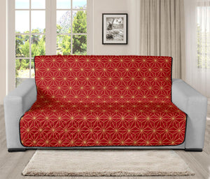 Geometric Japanese Floral Pattern Print Futon Protector