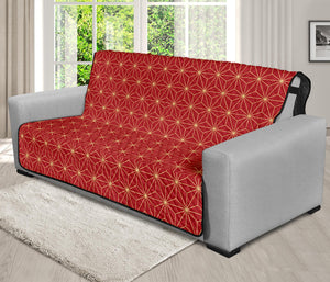 Geometric Japanese Floral Pattern Print Futon Protector