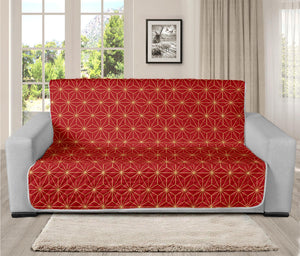 Geometric Japanese Floral Pattern Print Futon Protector