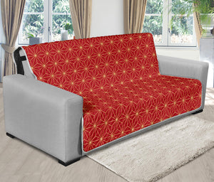 Geometric Japanese Floral Pattern Print Futon Protector