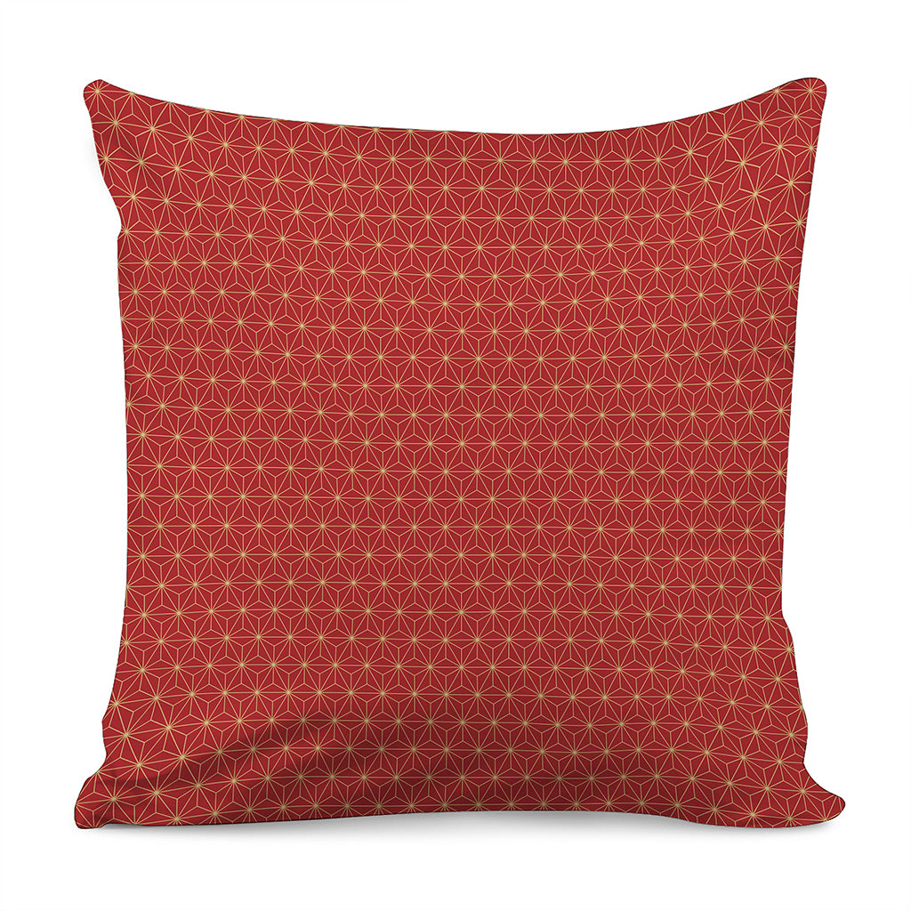 Geometric Japanese Floral Pattern Print Pillow Cover