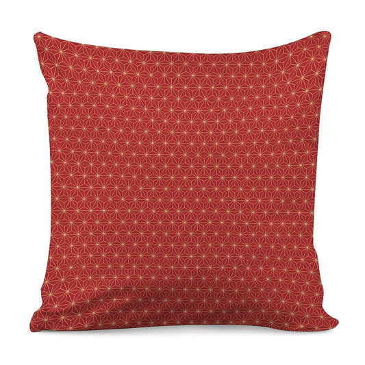 Geometric Japanese Floral Pattern Print Pillow Cover
