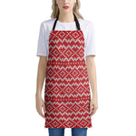 Geometric Knitted Pattern Print Apron