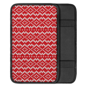 Geometric Knitted Pattern Print Car Center Console Cover