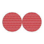 Geometric Knitted Pattern Print Car Coasters