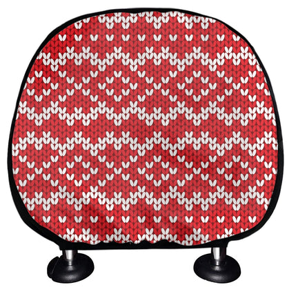 Geometric Knitted Pattern Print Car Headrest Covers