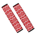 Geometric Knitted Pattern Print Car Seat Belt Covers