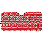 Geometric Knitted Pattern Print Car Sun Shade