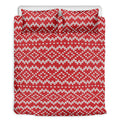 Geometric Knitted Pattern Print Duvet Cover Bedding Set