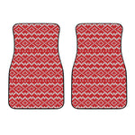 Geometric Knitted Pattern Print Front Car Floor Mats