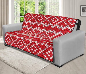 Geometric Knitted Pattern Print Futon Protector