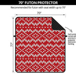 Geometric Knitted Pattern Print Futon Protector