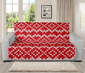 Geometric Knitted Pattern Print Futon Protector