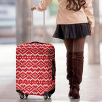 Geometric Knitted Pattern Print Luggage Cover
