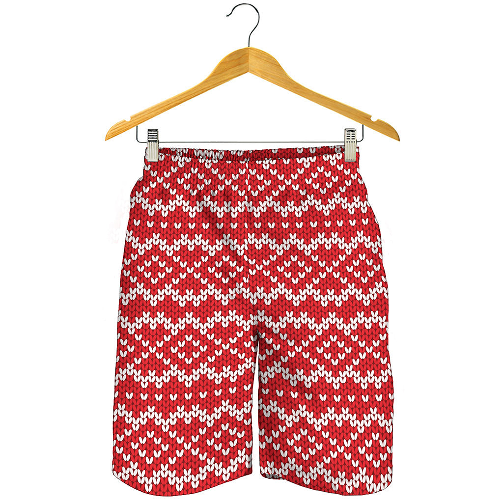 Geometric Knitted Pattern Print Men's Shorts