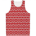 Geometric Knitted Pattern Print Men's Tank Top