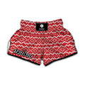 Geometric Knitted Pattern Print Muay Thai Boxing Shorts