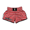 Geometric Knitted Pattern Print Muay Thai Boxing Shorts