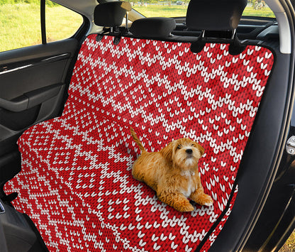 Geometric Knitted Pattern Print Pet Car Back Seat Cover