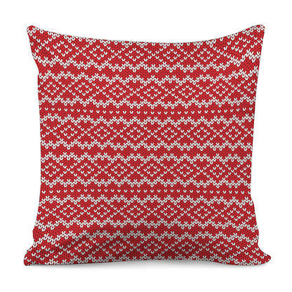 Geometric Knitted Pattern Print Pillow Cover