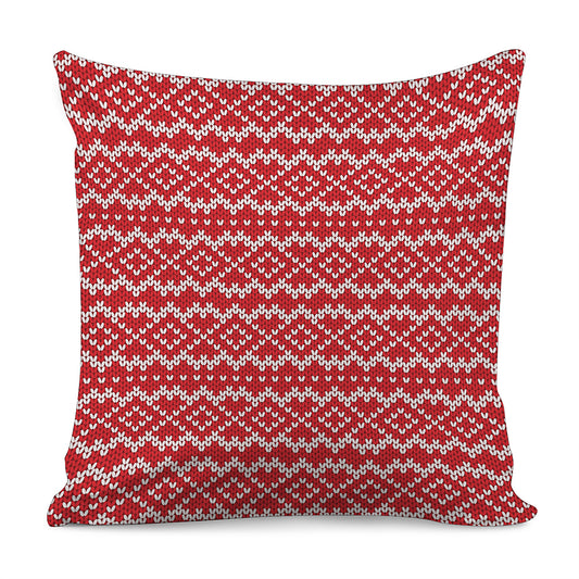 Geometric Knitted Pattern Print Pillow Cover
