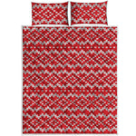Geometric Knitted Pattern Print Quilt Bed Set
