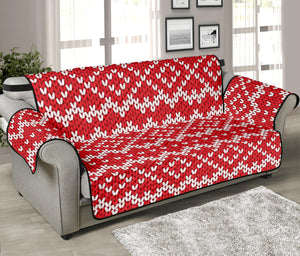 Geometric Knitted Pattern Print Sofa Protector