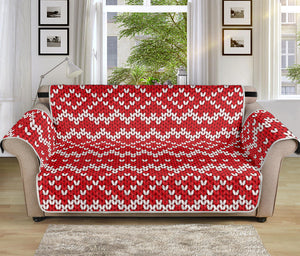 Geometric Knitted Pattern Print Sofa Protector