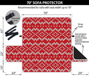 Geometric Knitted Pattern Print Sofa Protector