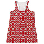 Geometric Knitted Pattern Print Women's Racerback Tank Top