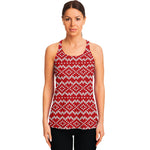 Geometric Knitted Pattern Print Women's Racerback Tank Top