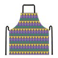 Geometric Mardi Gras Pattern Print Apron