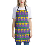 Geometric Mardi Gras Pattern Print Apron