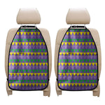 Geometric Mardi Gras Pattern Print Car Seat Organizers