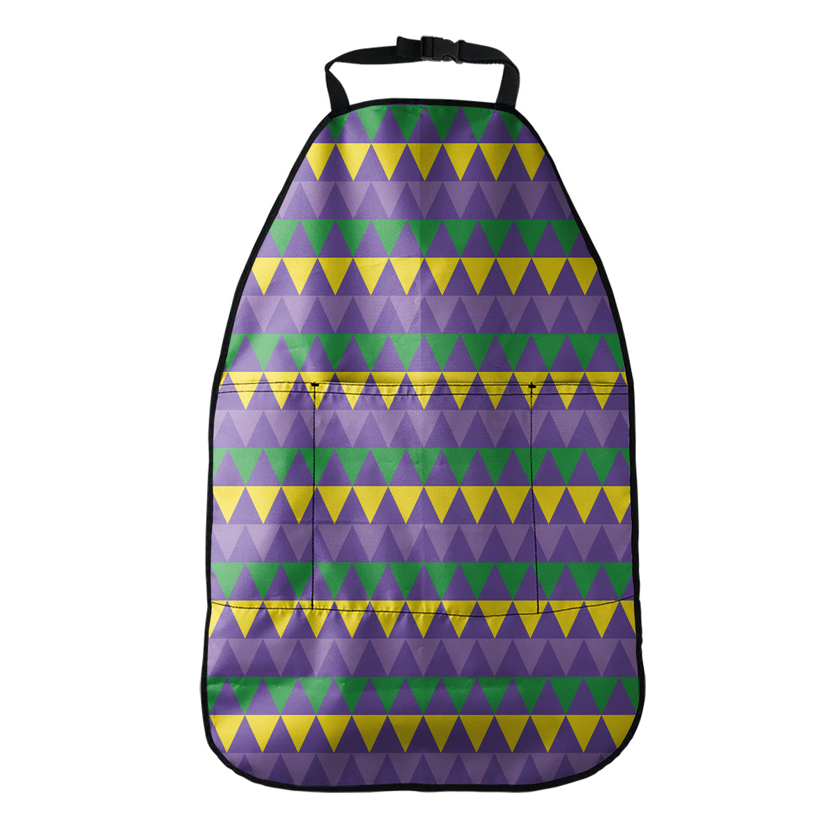 Geometric Mardi Gras Pattern Print Car Seat Organizers