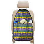Geometric Mardi Gras Pattern Print Car Seat Organizers