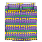 Geometric Mardi Gras Pattern Print Duvet Cover Bedding Set