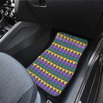 Geometric Mardi Gras Pattern Print Front Car Floor Mats