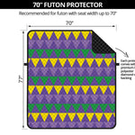 Geometric Mardi Gras Pattern Print Futon Protector